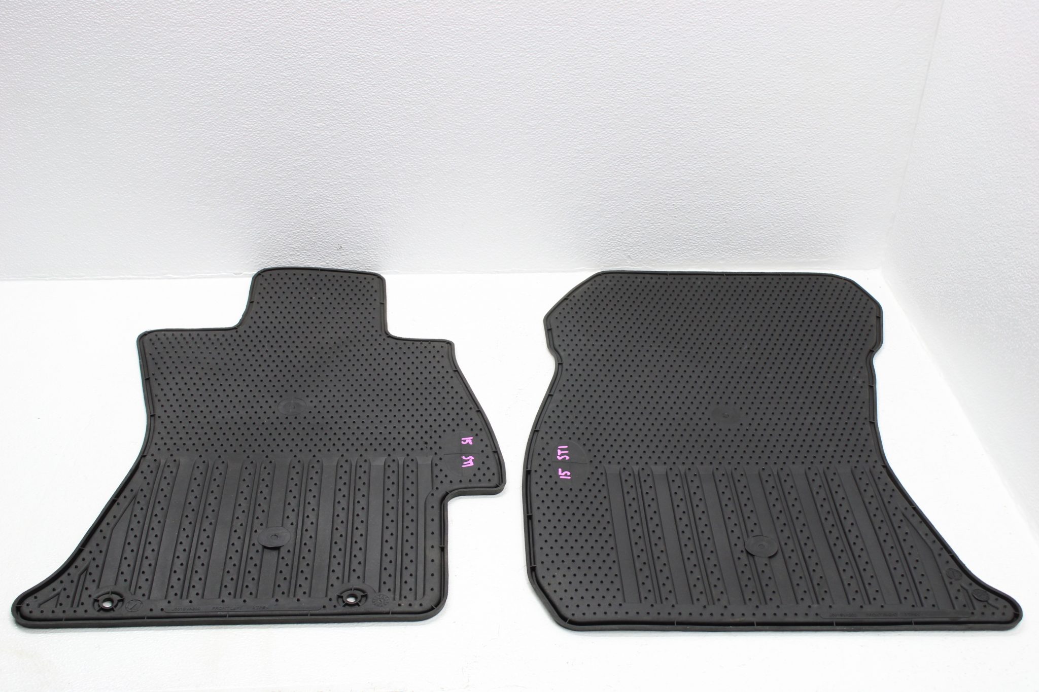 20152020 SUBARU WRX & STI RUBBER INTERIOR FLOOR MATS FRONT & REAR SET OEM