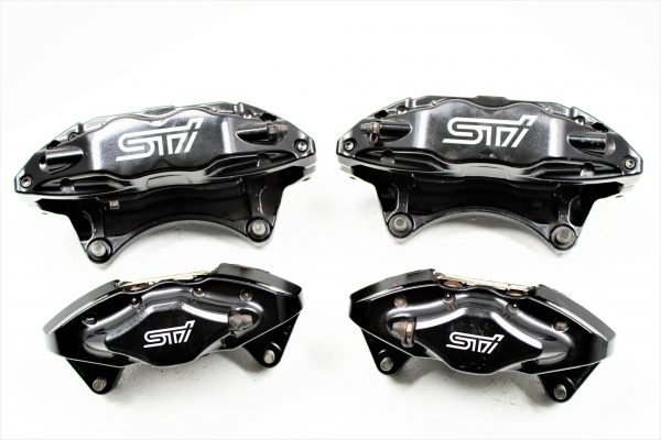 2008-2017 SUBARU WRX STI FRONT & REAR BREMBO BRAKE CALIPERS SET 31K MILES OEM