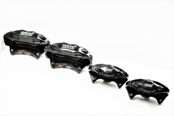 2008-2017 SUBARU WRX STI FRONT & REAR BREMBO BRAKE CALIPERS SET 31K MILES OEM - Image 9
