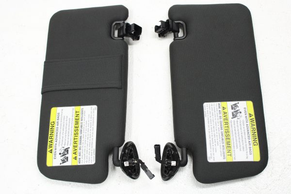 2015-2021 SUBARU WRX & STI SUN VISORS ASSEMBLY SET LH/RH BLACK OEM - Image 2