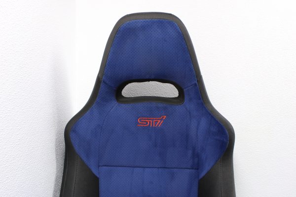 04-07 2004-2007 SUBARU WRX STI FRONT BLUE SUEDE SEATS SET LH/RH EJ257 - Image 2
