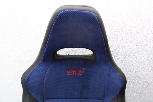 04-07 2004-2007 SUBARU WRX STI FRONT BLUE SUEDE SEATS SET LH/RH EJ257 - Image 4