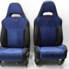 04-07 2004-2007 SUBARU WRX STI FRONT BLUE SUEDE SEATS SET LH/RH EJ257 - Image 7