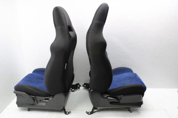 04-07 2004-2007 SUBARU WRX STI FRONT BLUE SUEDE SEATS SET LH/RH EJ257 - Image 8
