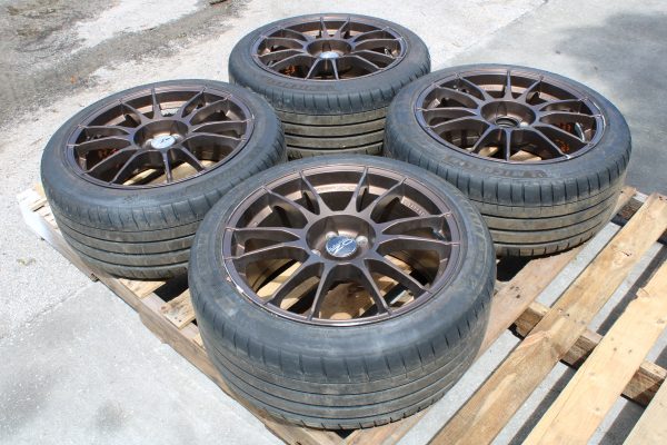 2005-2017 SUBARU WRX STI OZ RACING ULTRALEGGERA WHEELS RIMS & TIRES 18X9 5X114 - Image 2