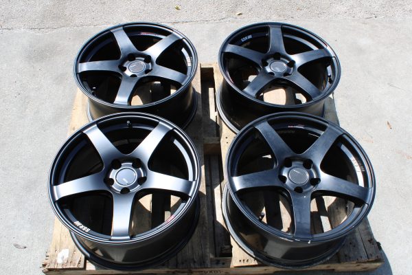 2005-2017 SUBARU WRX STI SSR GTV01 WHEELS RIMS 5X114 18x9 +35 MATTE BLACK MB - Image 2