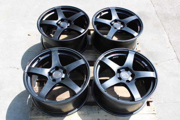 2005-2017 SUBARU WRX STI SSR GTV01 WHEELS RIMS 5X114 18x9 +35 MATTE BLACK MB - Image 3