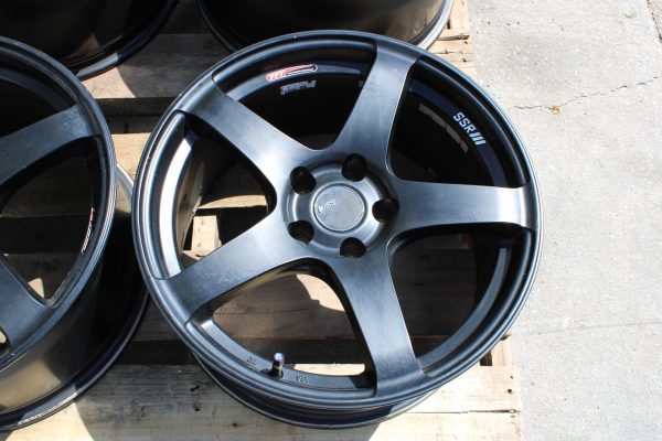 2005-2017 SUBARU WRX STI SSR GTV01 WHEELS RIMS 5X114 18x9 +35 MATTE BLACK MB - Image 5