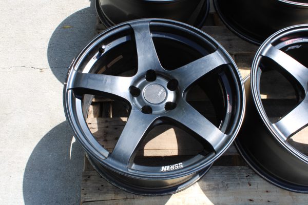 2005-2017 SUBARU WRX STI SSR GTV01 WHEELS RIMS 5X114 18x9 +35 MATTE BLACK MB - Image 6