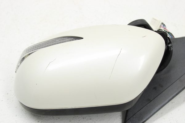 2008-2014 SUBARU WRX STI LH DRIVER SIDE MIRROR & TURN SIGNAL WHITE OEM *DAMAGED* - Image 6