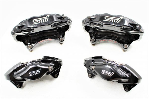 2008-2017 SUBARU WRX STI FRONT & REAR BREMBO BRAKE CALIPERS SET 77K MILES OEM