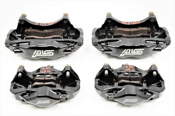 2008-2017 SUBARU WRX STI FRONT & REAR BREMBO BRAKE CALIPERS SET 77K MILES OEM - Image 4
