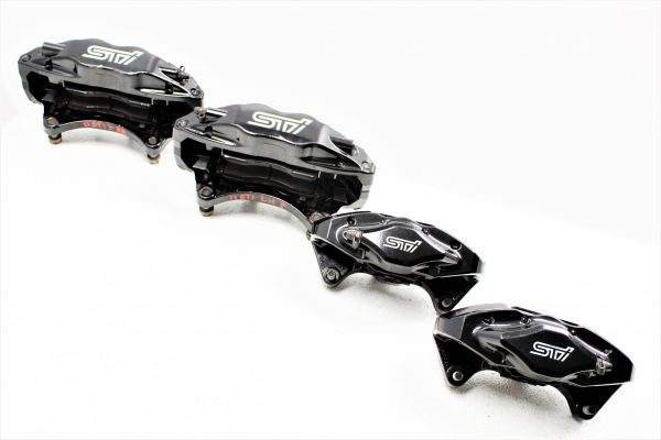 2008-2017 SUBARU WRX STI FRONT & REAR BREMBO BRAKE CALIPERS SET 77K MILES OEM - Image 9