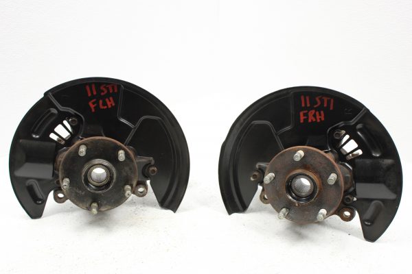 2008-2014 SUBARU WRX STI FRONT HUBS KNUCKLES SPINDLES OEM 5X114 LH/RH 77K MILES