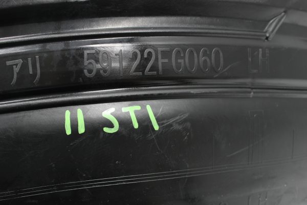 2010-2011 SUBARU WRX & STI REAR LH DRIVER SIDE FENDER LINER MUD GUARD 59122FG060 - Image 8