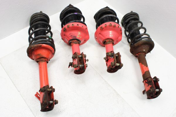 04 2004 SUBARU WRX STI CHERRY RED FRONT & REAR STRUTS SHOCKS SPRINGS 5X100