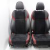 2015-2021 SUBARU WRX STI FRONT SEATS RED BLACK LEATHER/ALCANTARA SUEDE OEM