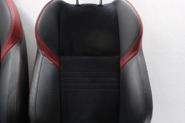 2015-2021 SUBARU WRX STI FRONT SEATS RED BLACK LEATHER/ALCANTARA SUEDE OEM - Image 3