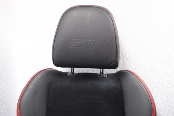 2015-2021 SUBARU WRX STI FRONT SEATS RED BLACK LEATHER/ALCANTARA SUEDE OEM - Image 5