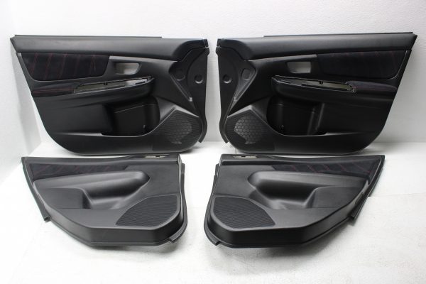 2015-2021 SUBARU WRX STI FRONT & REAR ALCANTARA INTERIOR DOOR CARDS PANELS OEM