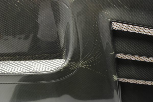2015-2020 SUBARU WRX & STI SEBION CARBON FIBER HOOD CW STYLE *DAMAGED* - Image 9