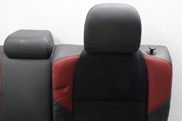 2015-2020 SUBARU WRX STI REAR SEATS UPPER & LOWER ALCANTARA/LEATHER BLACK & RED - Image 2