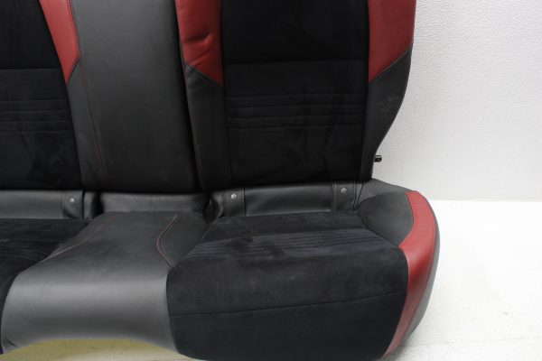 2015-2020 SUBARU WRX STI REAR SEATS UPPER & LOWER ALCANTARA/LEATHER BLACK & RED - Image 3
