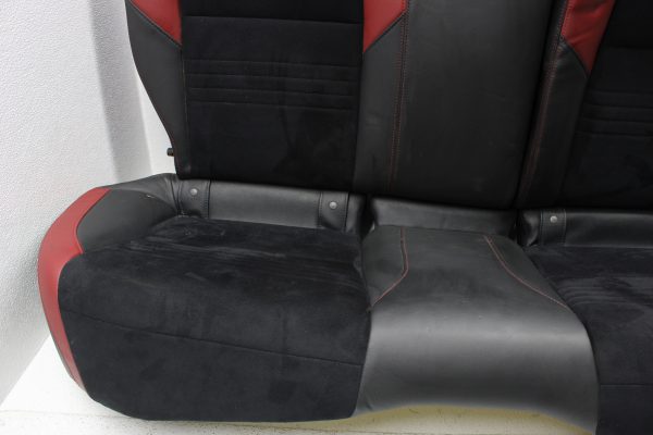 2015-2020 SUBARU WRX STI REAR SEATS UPPER & LOWER ALCANTARA/LEATHER BLACK & RED - Image 5