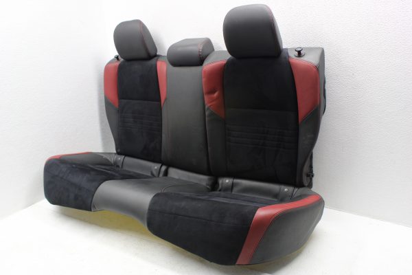 2015-2020 SUBARU WRX STI REAR SEATS UPPER & LOWER ALCANTARA/LEATHER BLACK & RED - Image 6