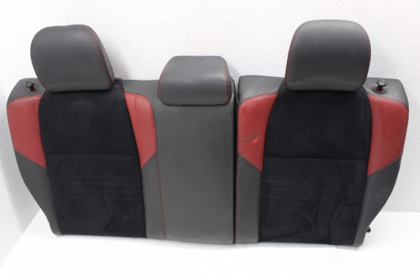 2015-2020 SUBARU WRX STI REAR SEATS UPPER & LOWER ALCANTARA/LEATHER BLACK & RED - Image 8