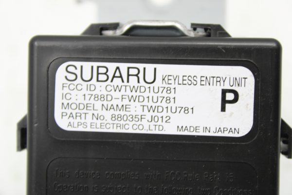2015-2020 SUBARU WRX & STI KEYLESS ENTRY CONTROL UNIT MODULE 88035FJ012 OEM - Image 4