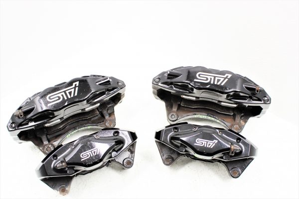 2008-2017 SUBARU WRX STI FRONT & REAR BREMBO BRAKE CALIPERS SET 59K MILES OEM