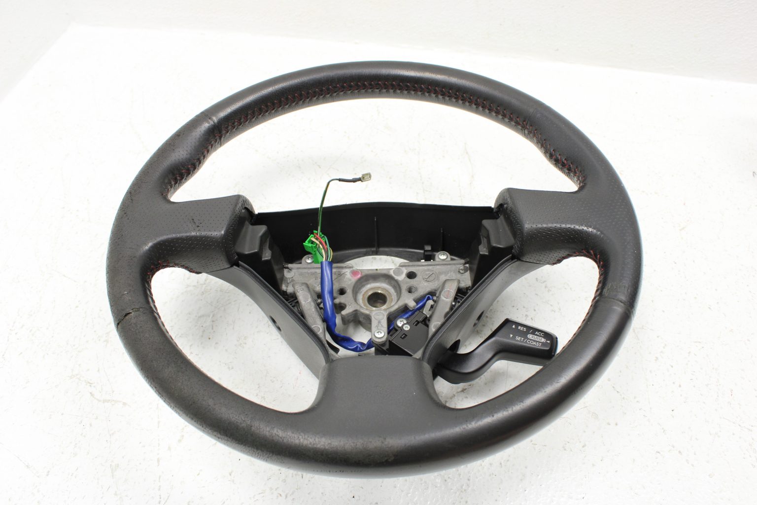 2005-2007 SUBARU IMPREZA WRX STI STEERING WHEEL ASSEMBLY RED STITCHED ...