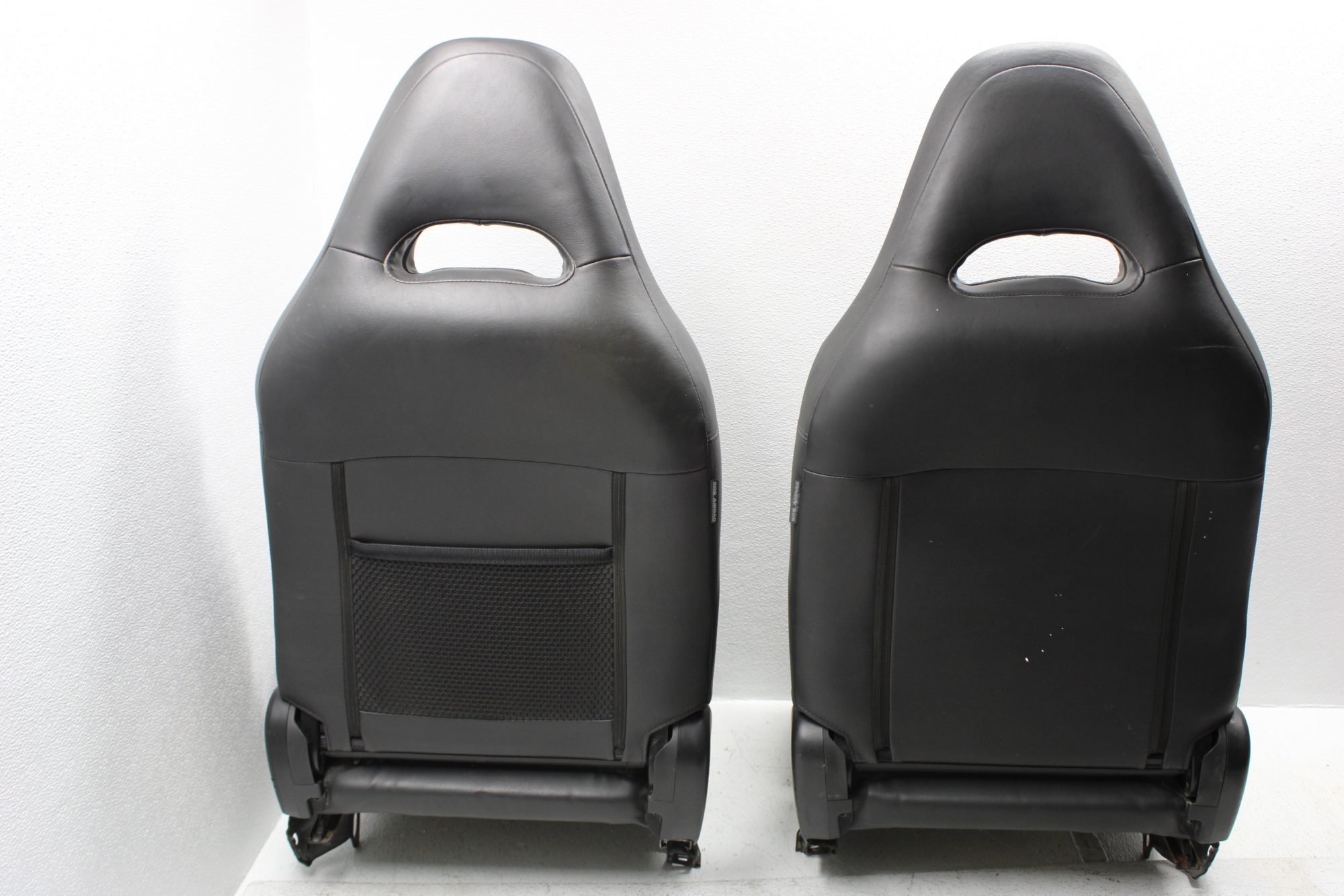 2004-2007 SUBARU IMPREZA WRX & STI FRONT BLACK LEATHER SEATS SET LH/RH OEM - Image 10