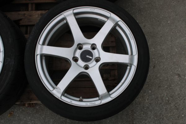 2005-2017 SUBARU WRX STI ENKEI T6S WHEELS RIMS & TIRES 18x8.5 5x114 245/40/18 - Image 3