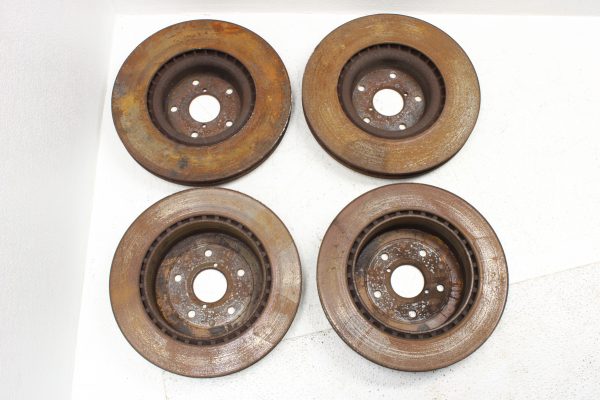 2005-2007 SUBARU WRX STI FRONT & REAR OEM BREMBO BRAKE ROTORS SET 5X114 - Image 2