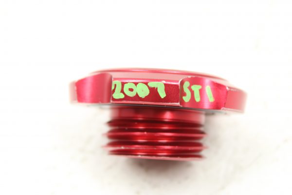 2004-2020 SUBARU WRX STI ALUMINUM RED OIL FILLER NECK TUBE CAP COVER LID - Image 5