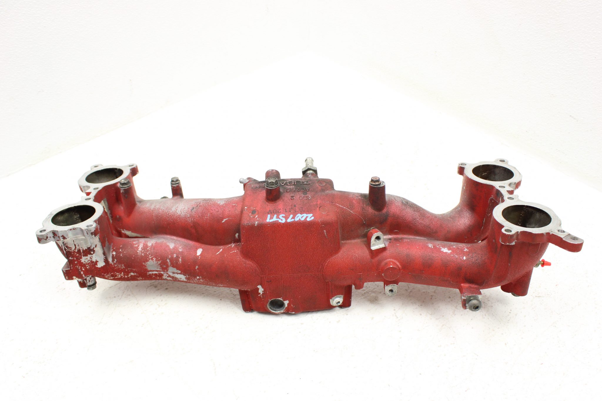 2007 SUBARU WRX STI ENGINE INTAKE MANIFOLD ASSEMBLY WRINKLE RED EJ257 ...