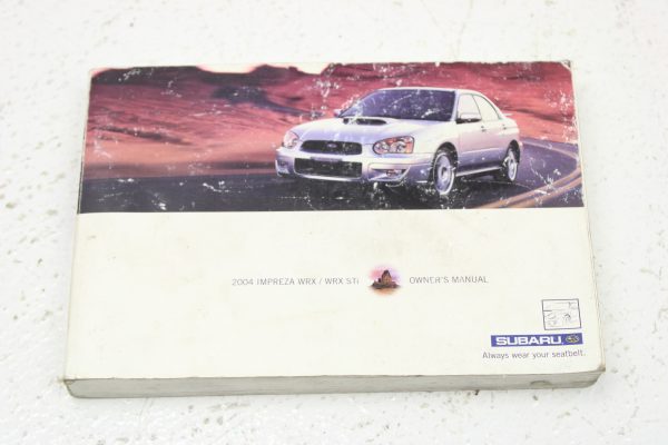 2004 SUBARU IMPREZA WRX STI OWNERS MANUAL BOOKLET