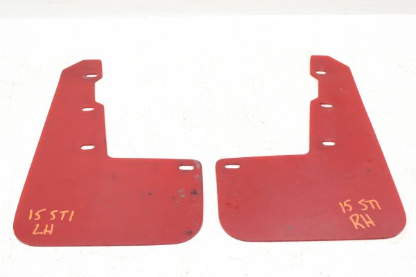 2015-2020 SUBARU WRX & STI RALLY ARMOR FRONT MUD FLAP SET LH/RH RED/WHITE - Image 4