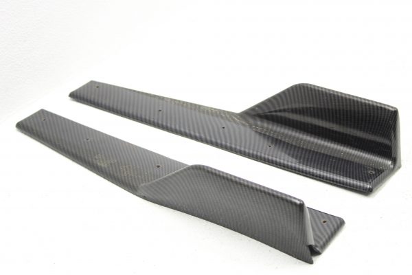 2015-2020 SUBARU WRX & STI CARBON FIBER HYDRO DIPPED SIDE SKIRT EXTENSIONS LIP - Image 2