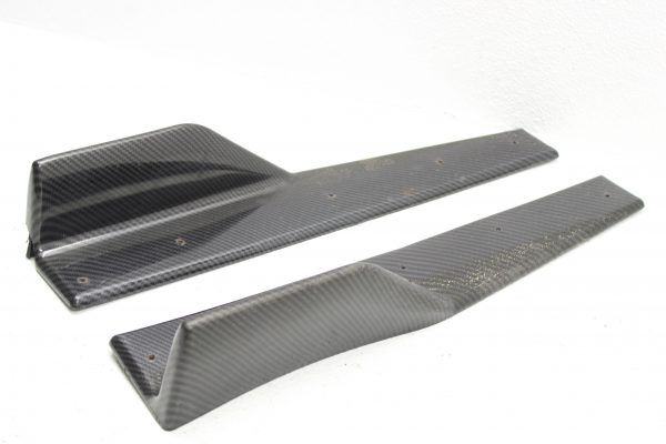 2015-2020 SUBARU WRX & STI CARBON FIBER HYDRO DIPPED SIDE SKIRT EXTENSIONS LIP - Image 3