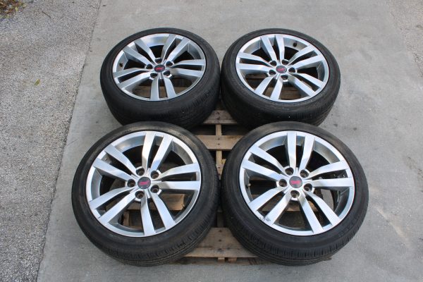 2008-2014 SUBARU WRX STI ENKEI SILVER RIMS WHEELS & TIRES 18X8.5 +55 OEM 5X114