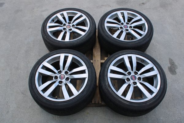 2008-2014 SUBARU WRX STI ENKEI SILVER RIMS WHEELS & TIRES 18X8.5 +55 OEM 5X114 - Image 2