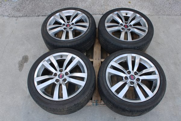 2008-2014 SUBARU WRX STI ENKEI SILVER RIMS WHEELS & TIRES 18X8.5 +55 OEM 5X114 - Image 4