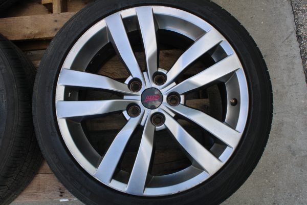 2008-2014 SUBARU WRX STI ENKEI SILVER RIMS WHEELS & TIRES 18X8.5 +55 OEM 5X114 - Image 7