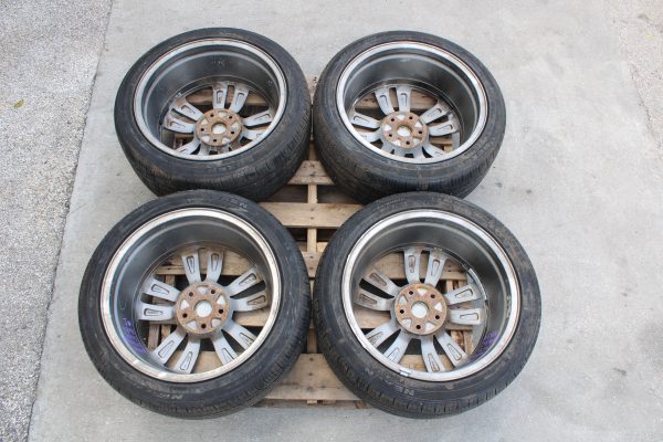 2008-2014 SUBARU WRX STI ENKEI SILVER RIMS WHEELS & TIRES 18X8.5 +55 OEM 5X114 - Image 9