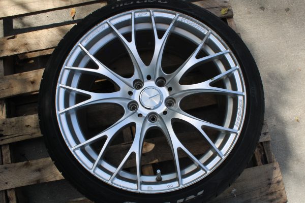 UNIVERSAL WEDSPORT SA20R RIM WHEEL & NITTO TIRE 19X9.5 +38 SILVER 5X114 #1 - Image 2