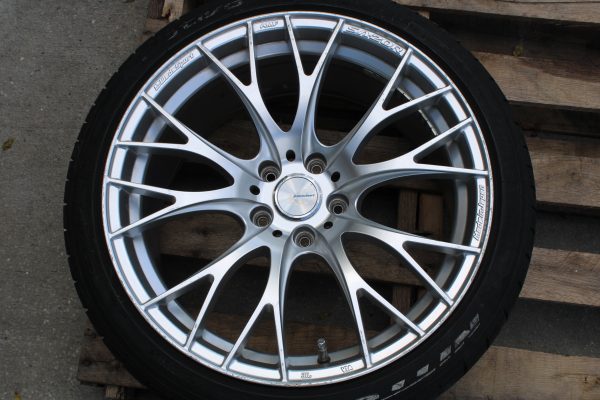 UNIVERSAL WEDSPORT SA20R RIM WHEEL & NITTO TIRE 19X9.5 +38 SILVER 5X114 #2 - Image 2