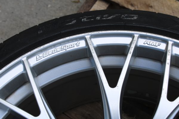 UNIVERSAL WEDSPORT SA20R RIM WHEEL & NITTO TIRE 19X9.5 +38 SILVER 5X114 #2 - Image 3